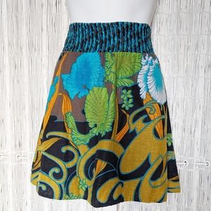 Free People Linen Floral Skirt Size XS